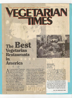 Vegetarian Times Magazine, 1987