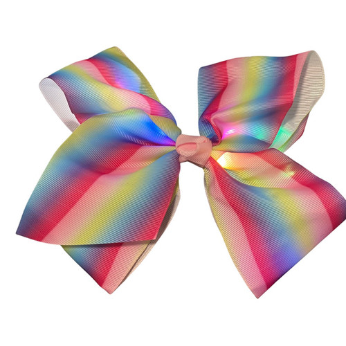 Light Up Hair Bow Rainbow My Site