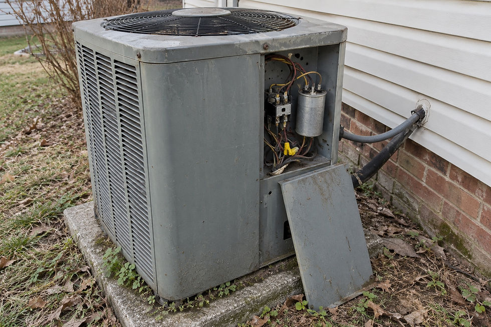The service panel off an outdoor unit, the hardware behind the badge