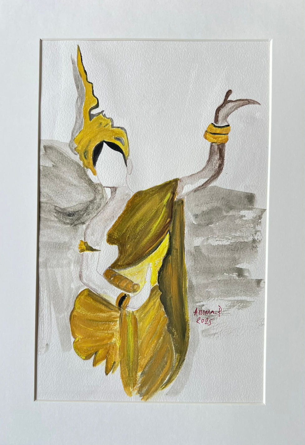 gouache AmmaP Water painting Khmer culture beauty