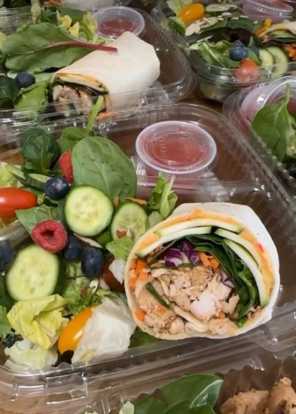 Chicken Wrap and Half Salad (Weight Loss)