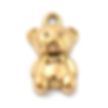 Stainless steel teddy beer bedel goud 14.5x8.5mm