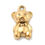 Thumbnail: Stainless steel teddy beer bedel goud 14.5x8.5mm