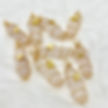 Rozenkwarts dubbelpunt bedel met gouden wrapping 35-37mm