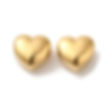 Stainless steel kraal hart goud 5.5x6.5mm