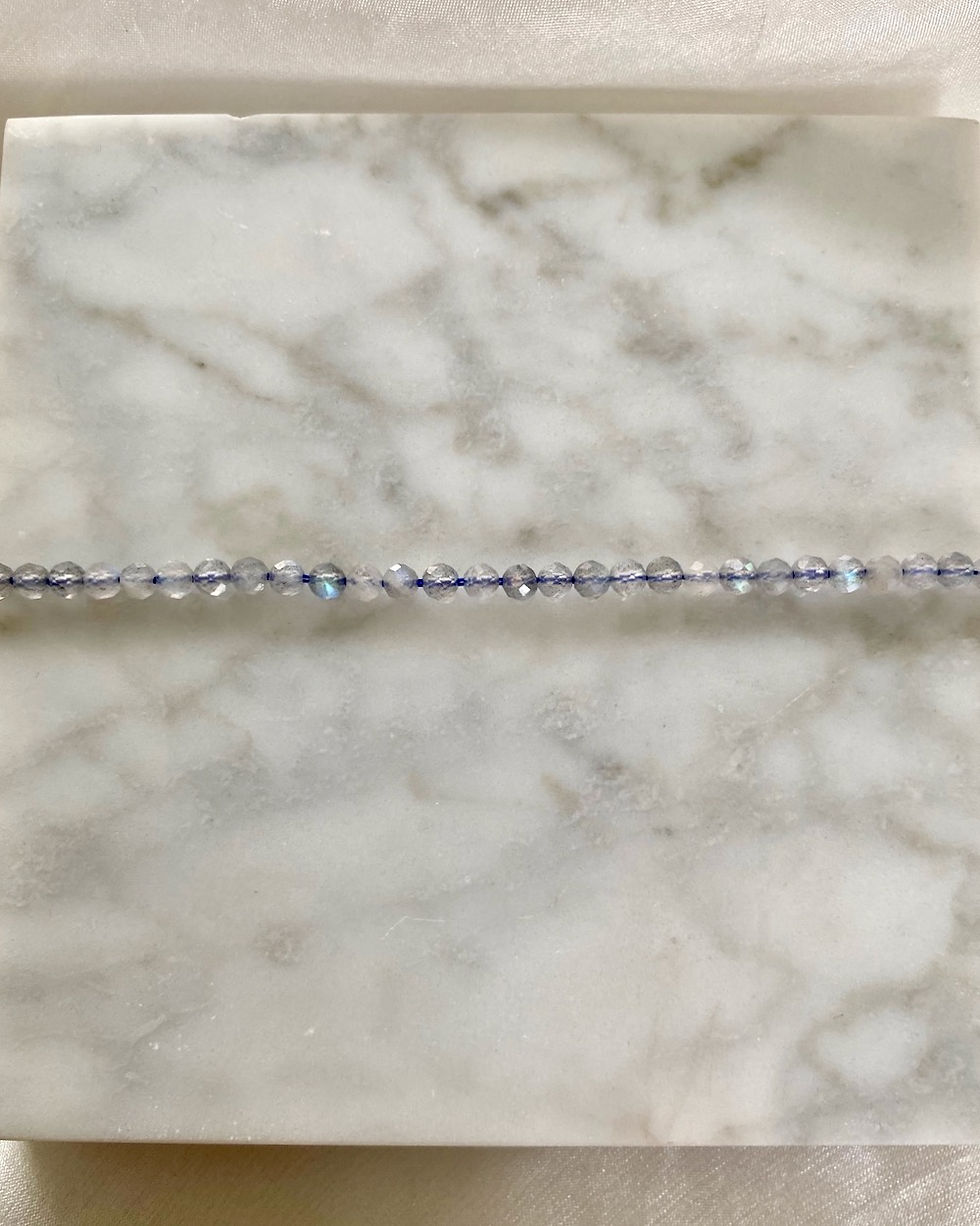Labradoriet facet kraal rond 3mm