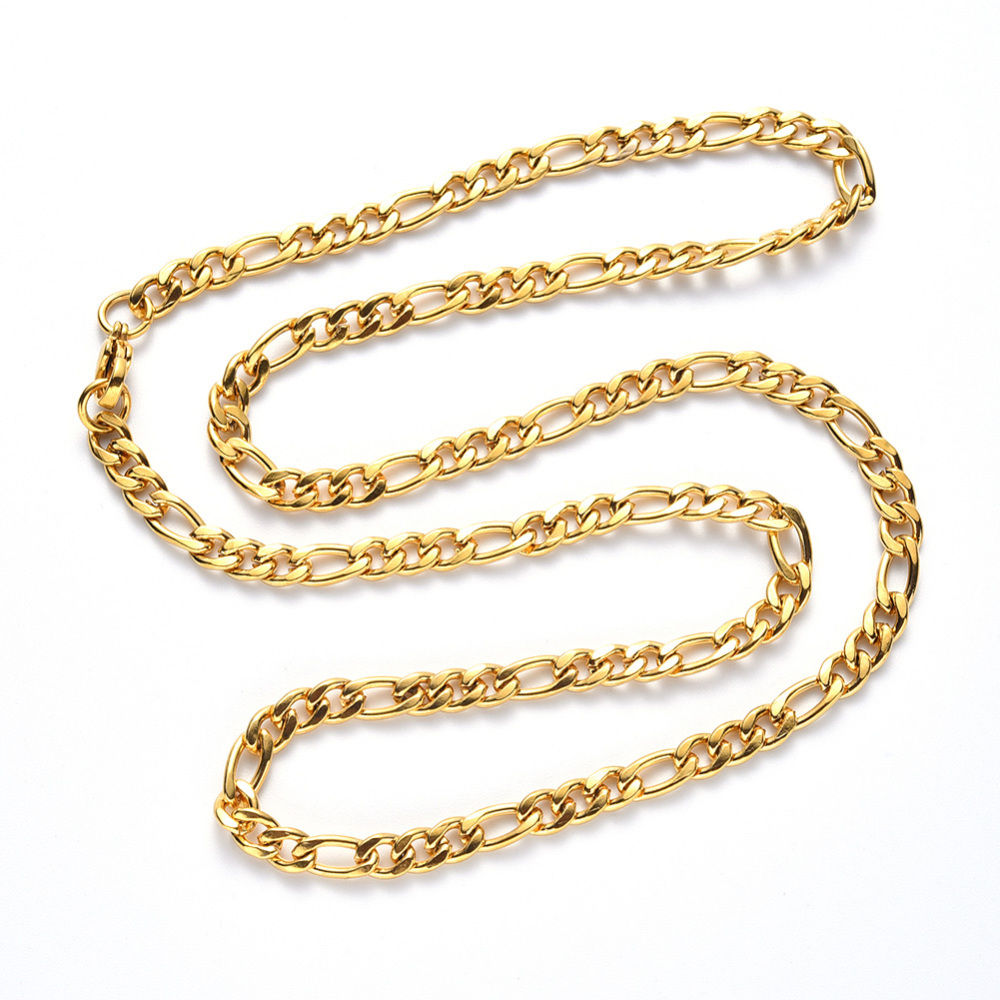 Stainless steel figaro ketting 8,5x4mm (50cm)