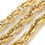 Miniaturbild: Stainless steel rope armband goud 21cm