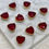 Thumbnail: Stainless steel hart bedel goud met rode rhinestone 13,5x10,5mm