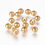 Thumbnail: Stainless steel kraal goud 4x3,5mm (50 stuks)