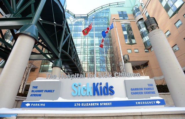 Fachada do Hospital "Sick Kids"