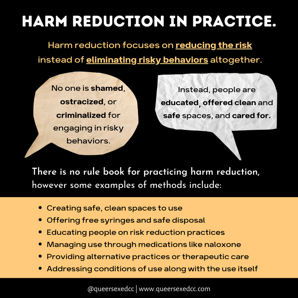 Harm Reduction, what's that? And what's it got to do with Sex Education?