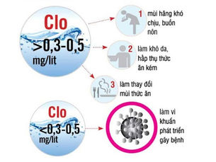 Tác hại của việc thiếu clo trong nước