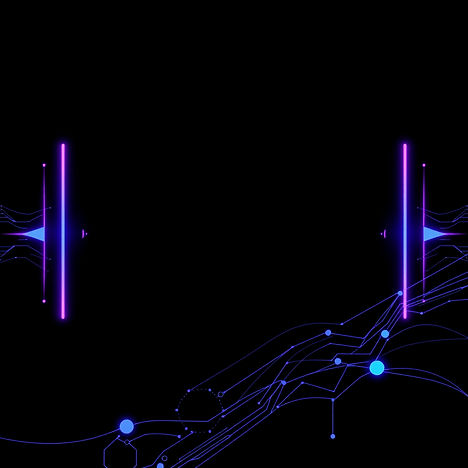 black background, tech holgraphic style, for the background of section for customers to re
