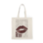 Lip Stain Tote Bag - Eco-Friendly Reusable Shopping Bag, Natural Canvas Handbag