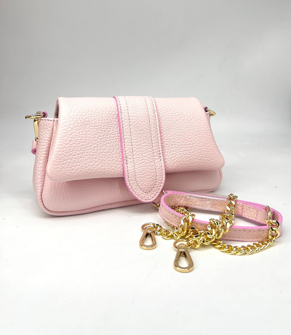Miniatura: Sissi Bag Rosa cipria in pelle Made in italy 