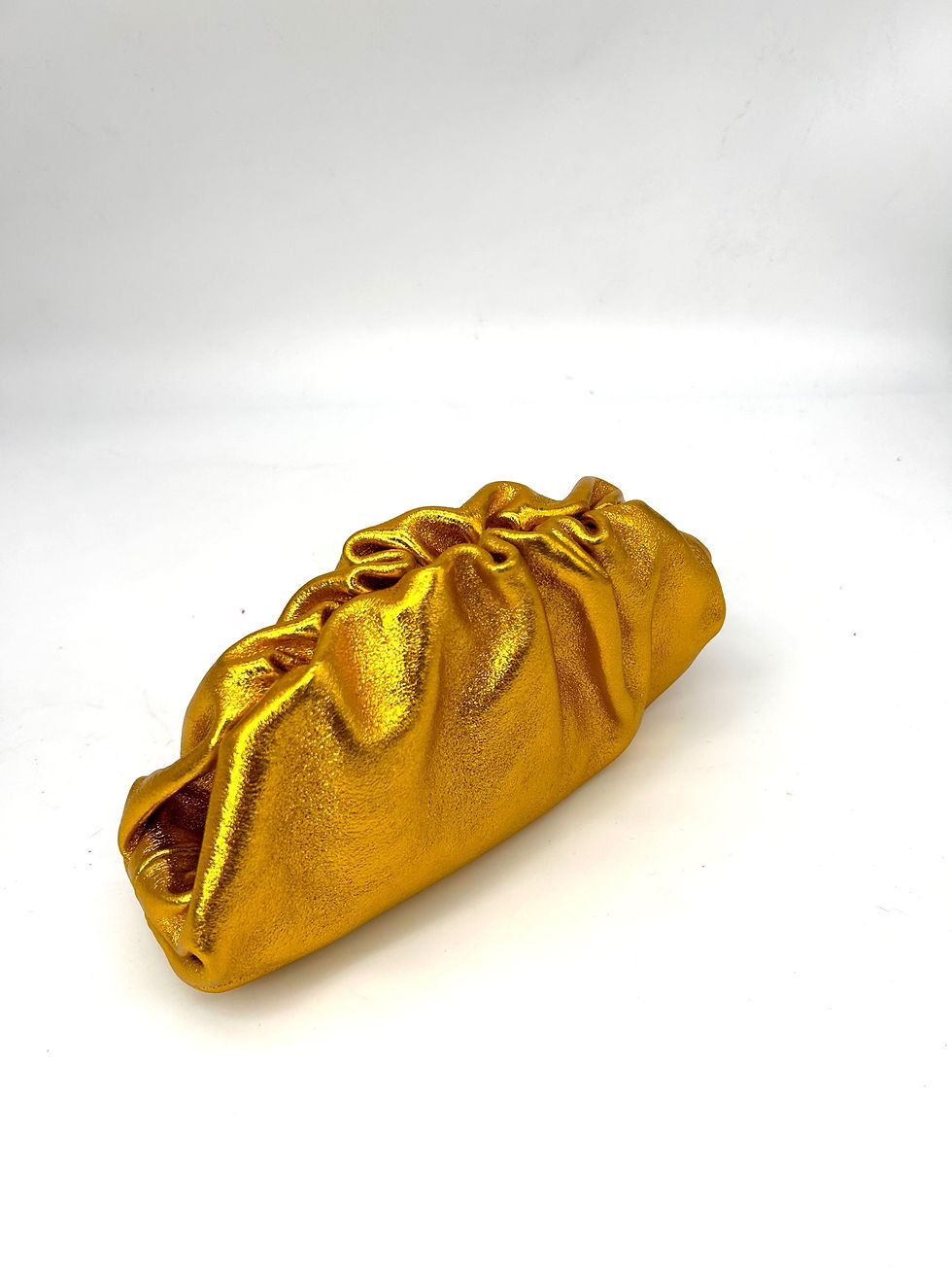 Miniatura: Baloon Bag Gialla in pelle laminata Made in italy 