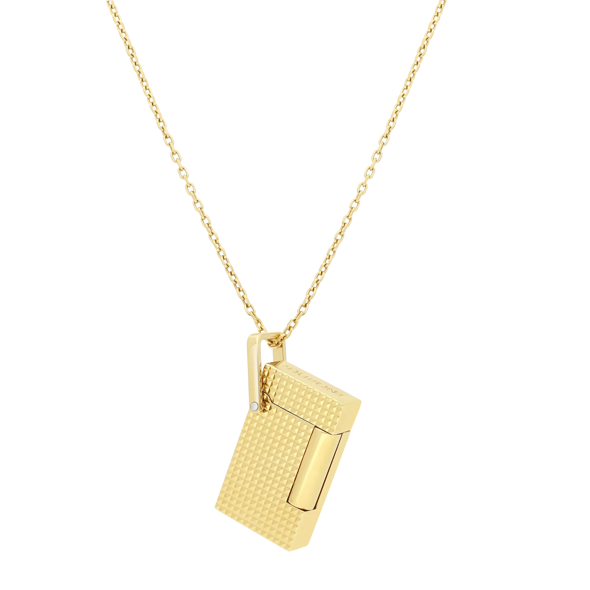 S.t Dupont Necklace  accendino  testa di diamante  gold 