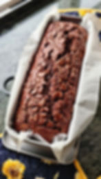 Vegan chocolate banana loaf cake