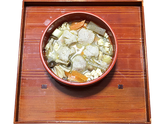 主食兼用のそばつみれ汁