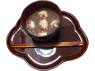 そばがきで作るぜんざい