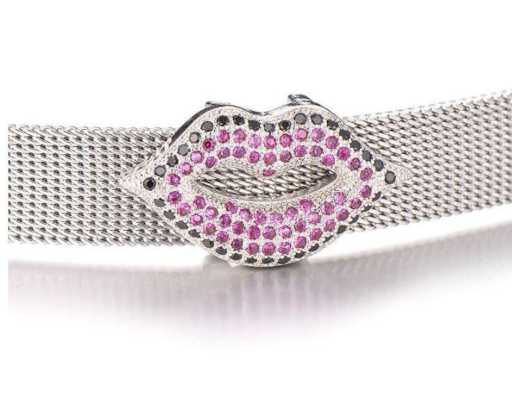 Miniatura: Colored Stones Lips Charm