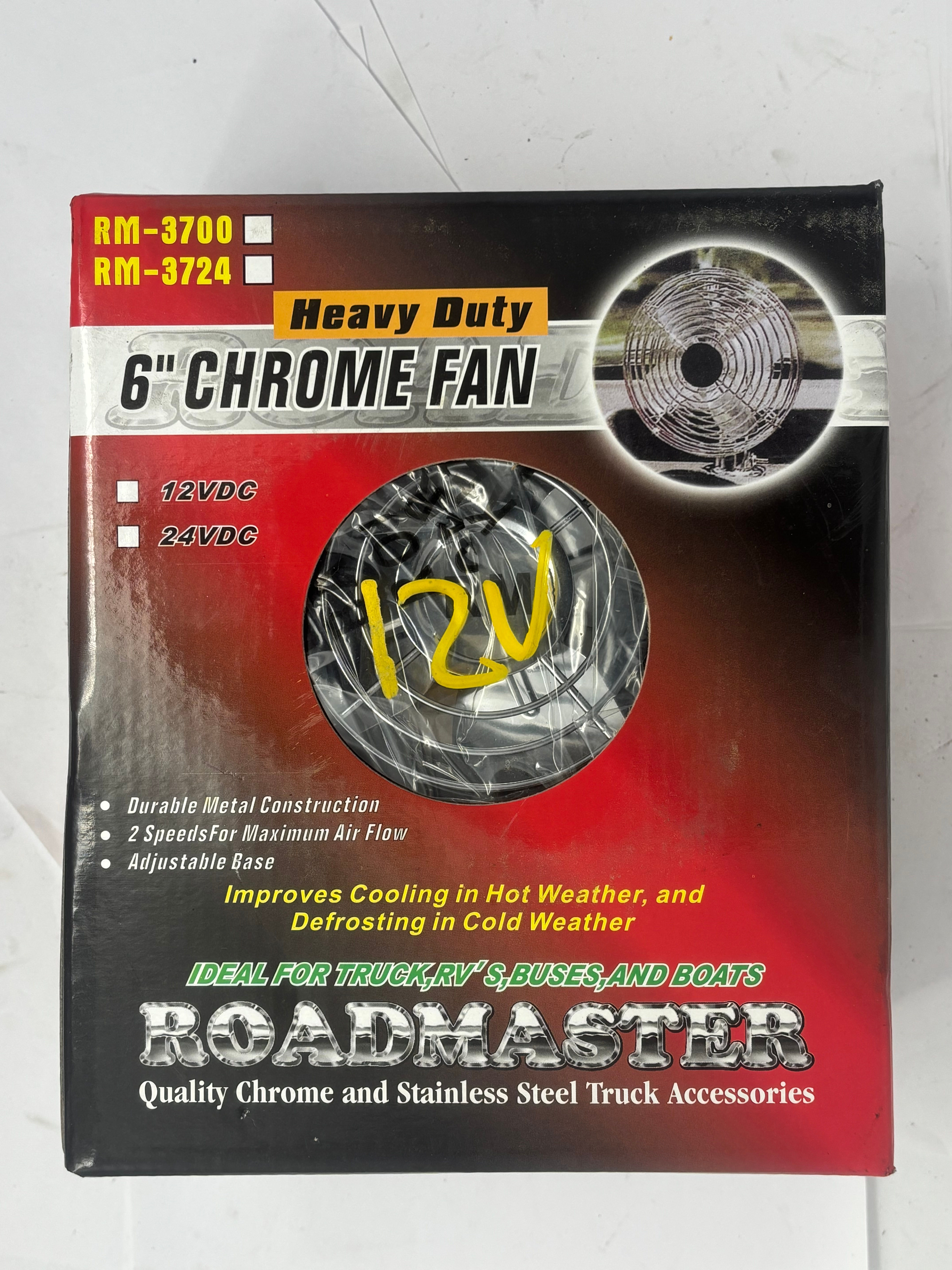 ROADMASTER 6" CHROME FAN