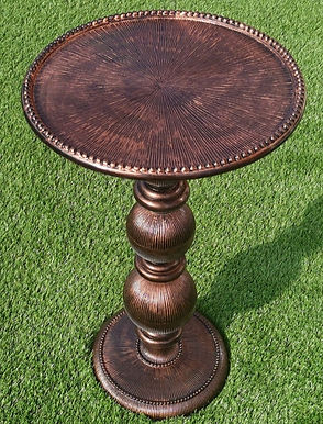 Decorative bronze display table