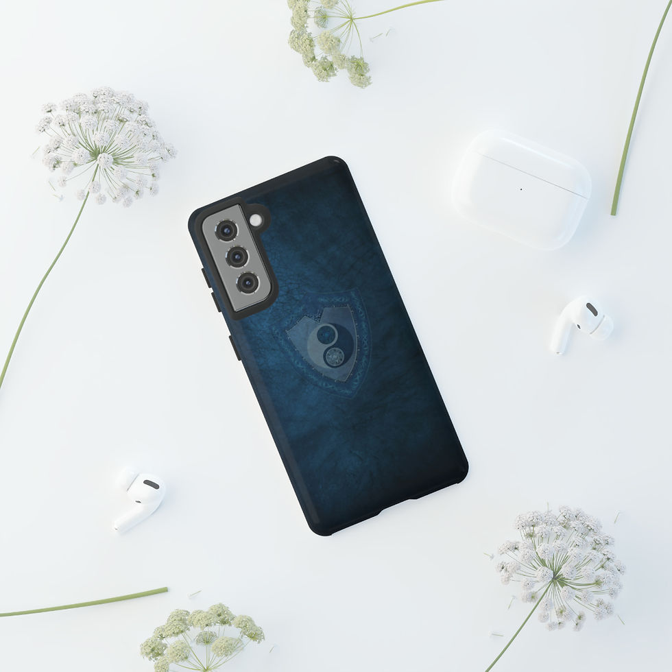 Thumbnail: Blue Yin Yang Crest Tough Case for phone