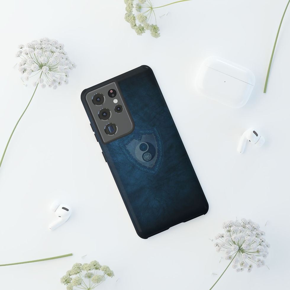 Thumbnail: Blue Yin Yang Crest Tough Case for phone