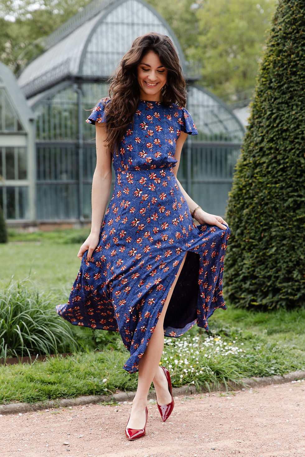 Miniature : Robe longue bleue à louer pour un mariage