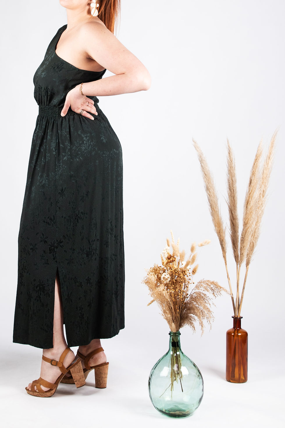 Miniature : Robe longue verte taille XXL à louer pour un mariage