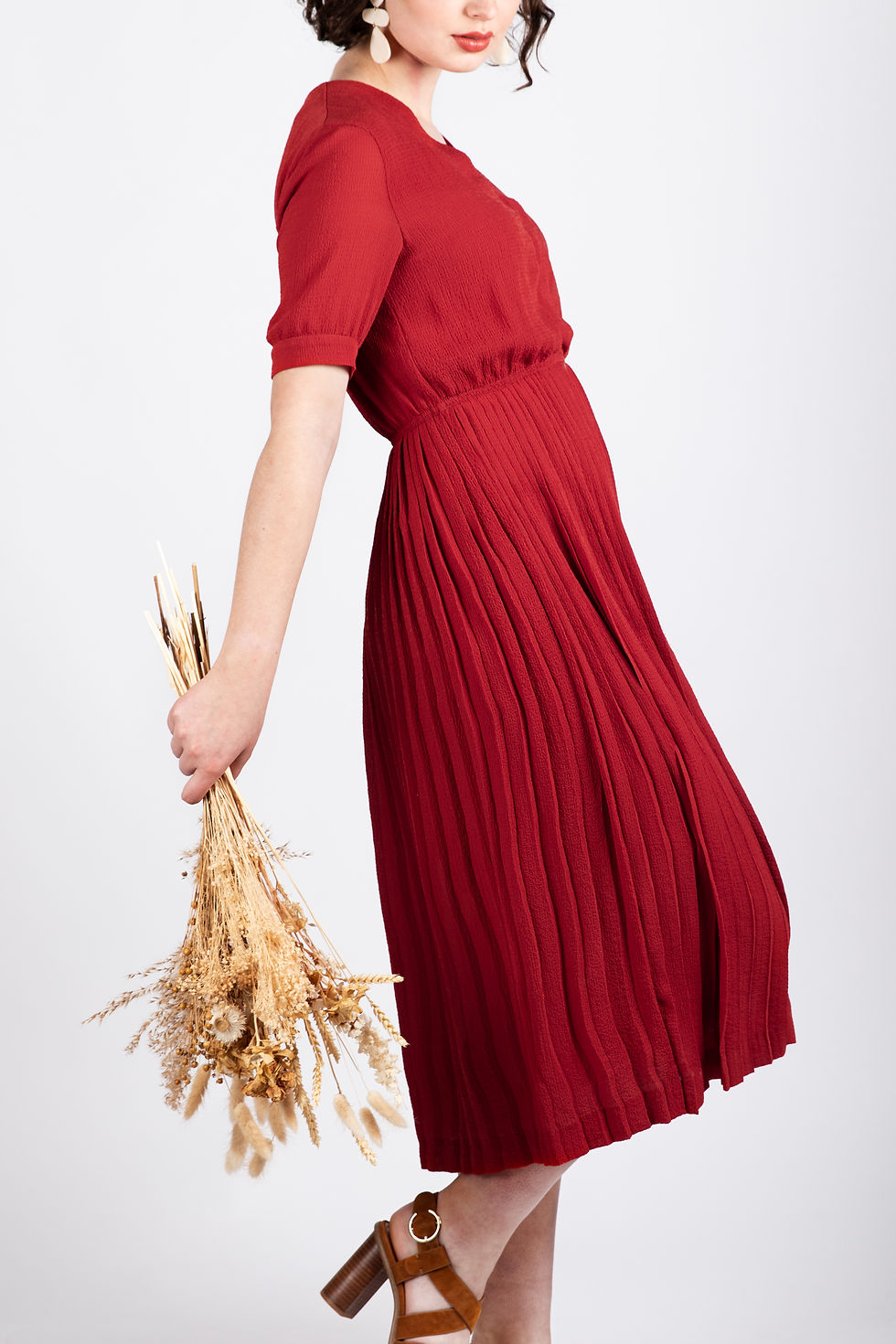 Miniature : Robe longue terracotta à louer pour un mariage taille S