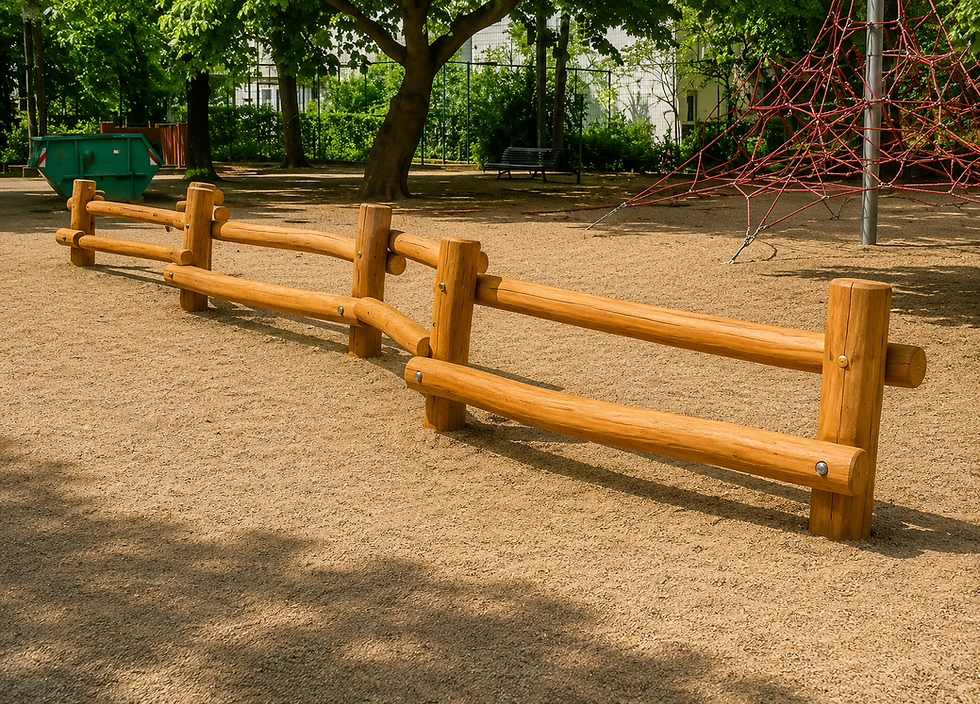 Sitzmöglichkeit aus Robinienstämmen