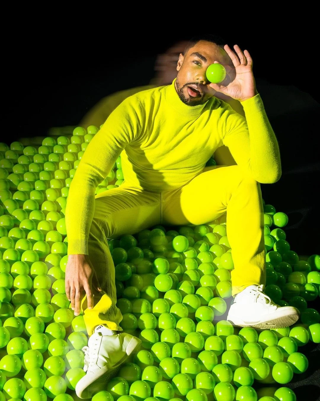 Fun Shoot With Balls Paul c. Buff Link 800 Flash light