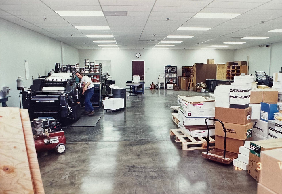 EM Printing team at the company's commercial printing facility
