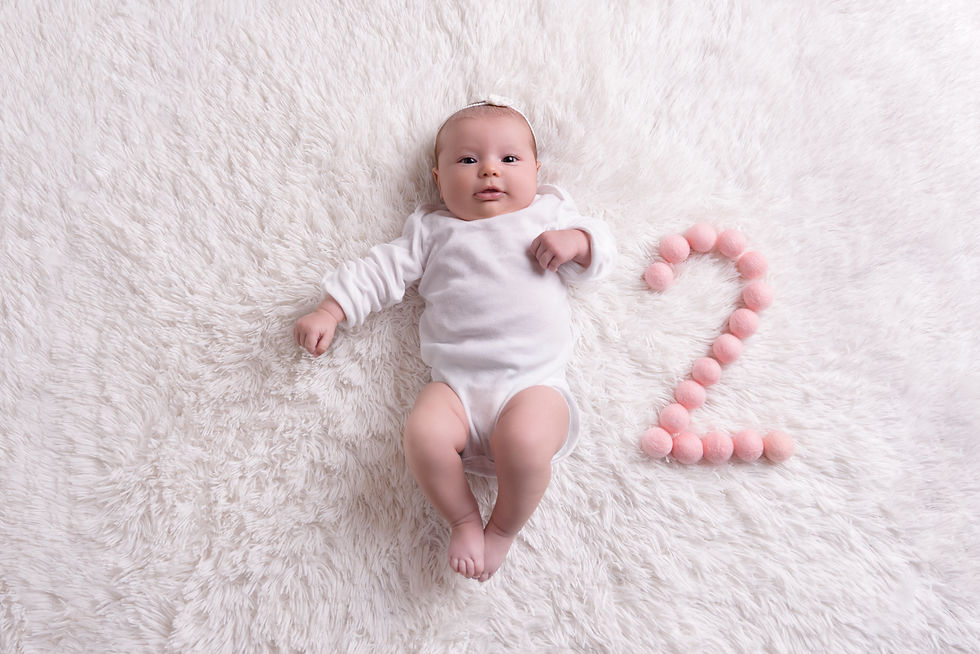 Acompanhamento de bebê com 2 meses em São Caetano do Sul São Paulo no estúdio Mel Basso Fotografia