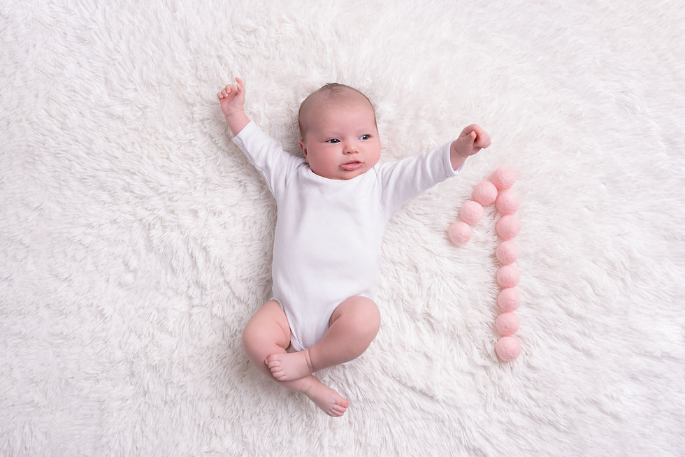 Acompanhamento de bebê com 1 Mês em São Caetano do Sul São Paulo no estúdio Mel Basso Fotografia