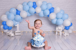 Smash the Cake ensaio fotográfico de 1 ano em São Caetano do Sul no estúdio Mel Basso Fotografia