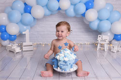 Smash the Cake ensaio fotográfico de 1 ano em São Caetano do Sul no estúdio Mel Basso Fotografia
