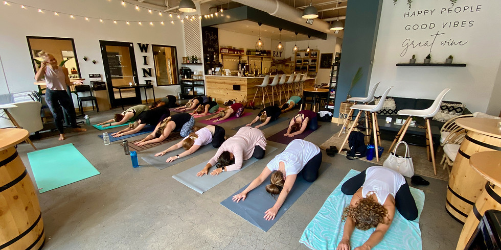 Wine & Shine // Yoga! // Marie Nutter