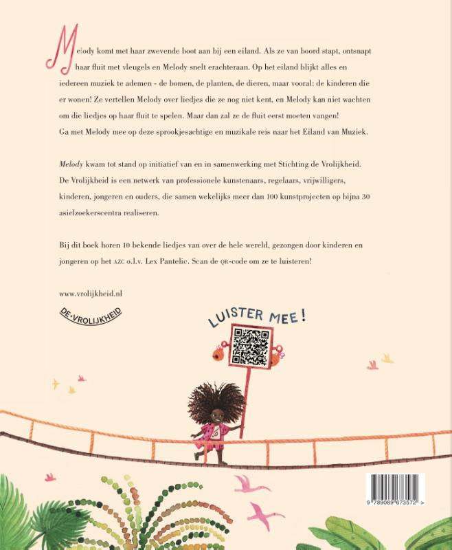 Boekcover Melody en het Eiland van Muziek