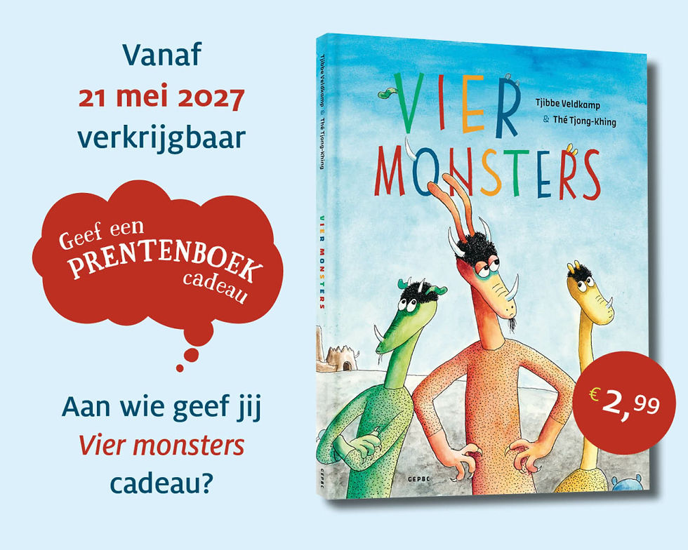 Vier monsters prentenboek Tjibbe Veldkamp Thé Tjong-Khing