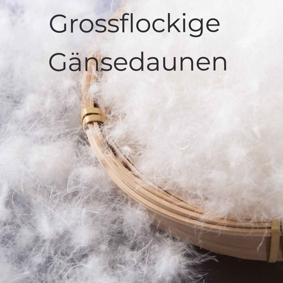 Hochwertige weisse Gänsedaunen als Füllung des Softsleep Noblesse Duvets