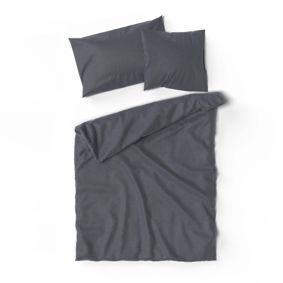 Bettwaesche Lotus Flanell uni graphit