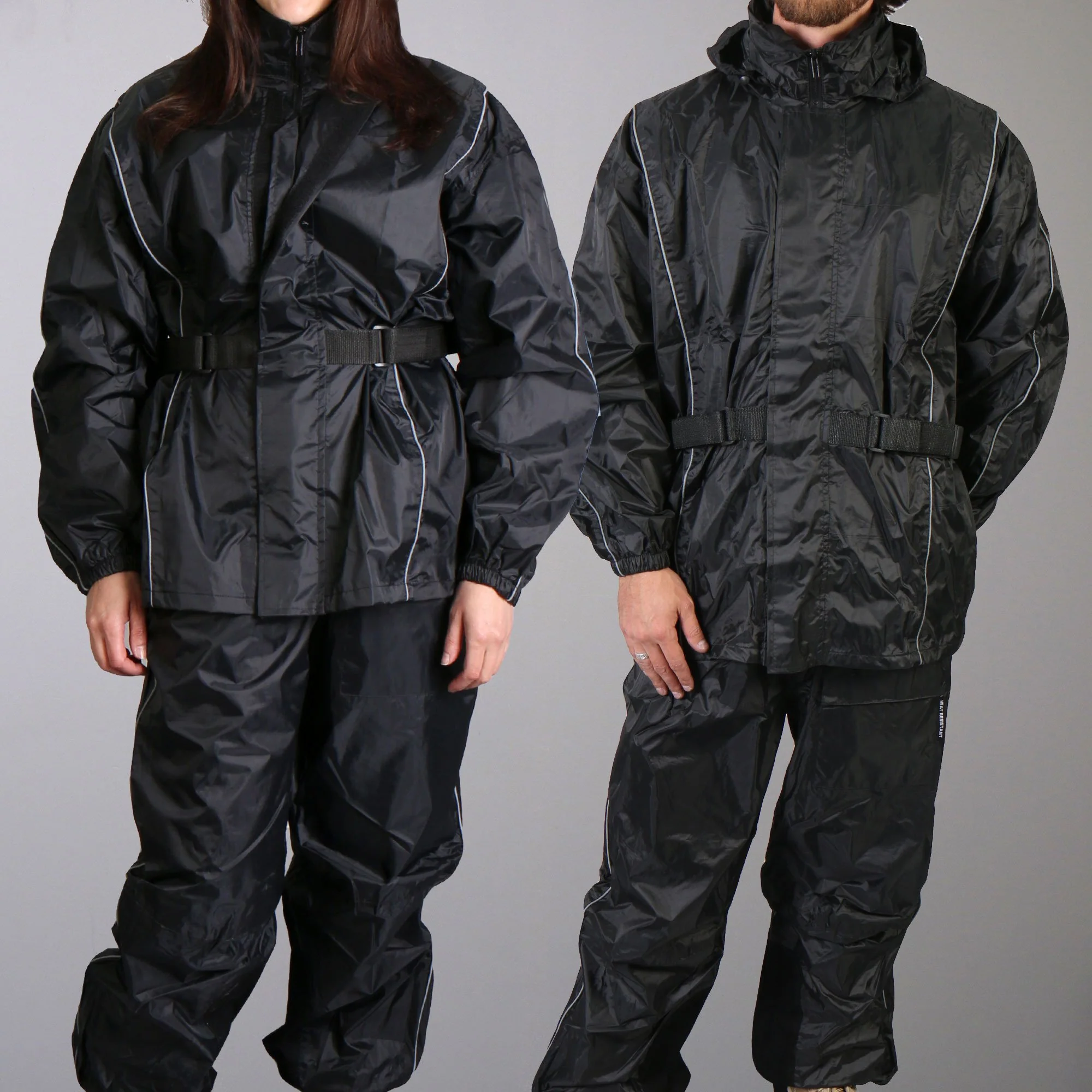 NYLON RAIN SUIT W/TOTE | Dudes Leather