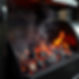 Commercial Smoking and grilling with charcoal with fire and smoke effect on a very big  co