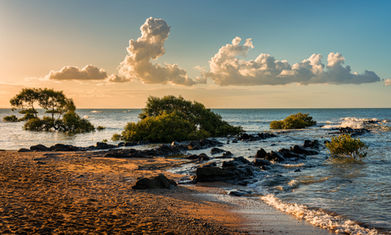 Sunset Along Hervey Bay's Extensive Promenade.