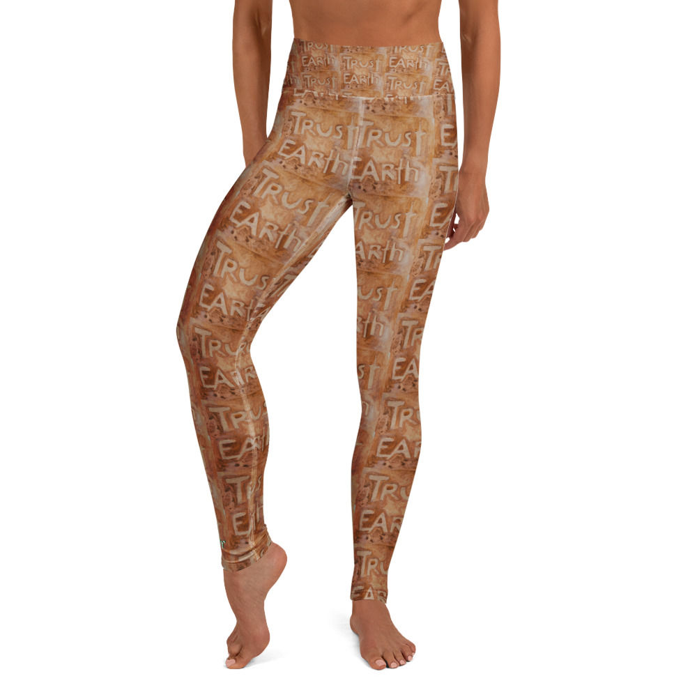 Trust Earth Ochre - All-Over Print Yoga Leggings