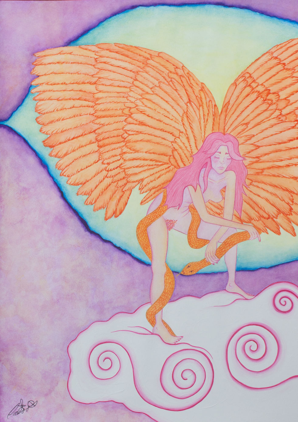 portalguardian, carissabuckleyarts, fantasyartist, fairy, snake wisdom, australian artist